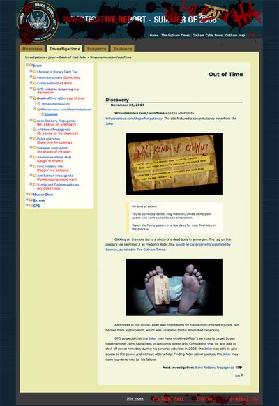 Singular page for a Joker game result, narrating the discovery and outcome with screenshots of the websites involved.