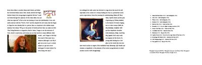 A CD booklet featuring a biography of Tori describing her journey of being a singer-songwriter.