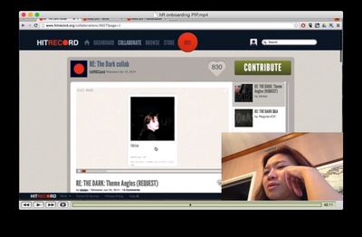 Screen capture with picture-in-picture of the participant in the corner of the video.