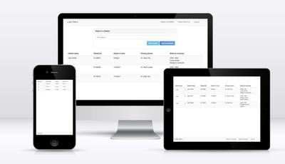 Responsive web app for tracking appointments at a clinical office.